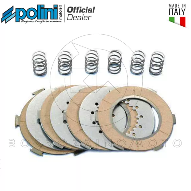 Serie 4 Dischi Frizione 6 Molle Polini Racing Piaggio Vespa Px 125 Arcobaleno