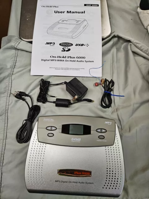 On Hold Plus 6000 IntelliTouch Platinum Series MP3 Digital On-hold Audio System 