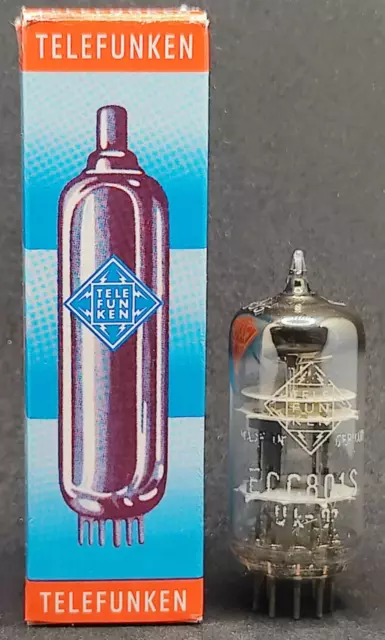 Telefunken ECC801S Tube Double O Getter 45° Triple Mica Close Match ULM Diamond