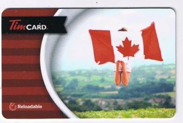Tim Horton's 2015 Timcard Gift Card Canadian Flag No Value 2015