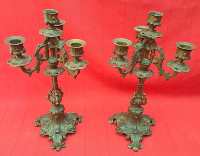 Pareja de candelabros siglo XIX