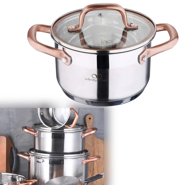Luxus Kochtopf 1,8 Liter Edelstahl Induktion Topf Glasdeckel 16 Cm 59790352