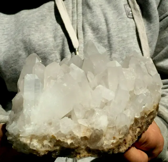 3.1lb Large Natural Clear White Quartz Crystal Cluster Healing Rough Specimen