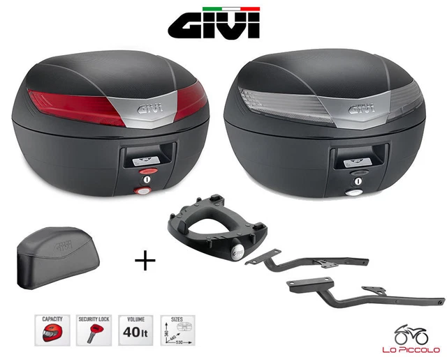 Support Coffre Latéral Moto Givi PL188 En Acier Noir | Pour Valises Latérales | Longueur 40 Pouces