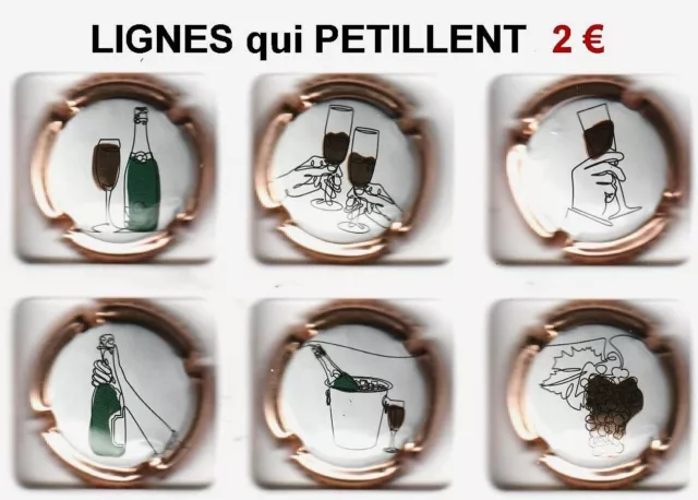 CAPSULES DE CHAMPAGNE Générique LIGNES qui PETILLENT