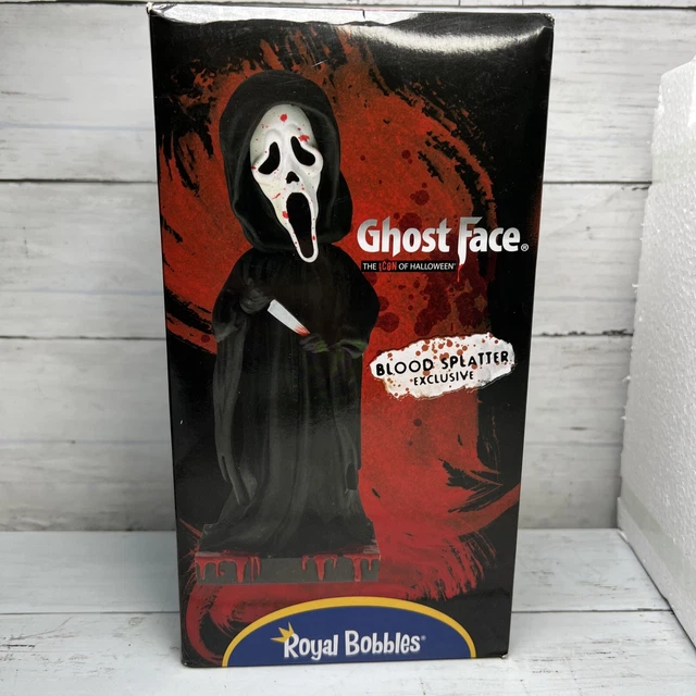 SCREAM Royal Bobbles Ghost Face Blood Splatter Exclusive Bobblehead Halloween