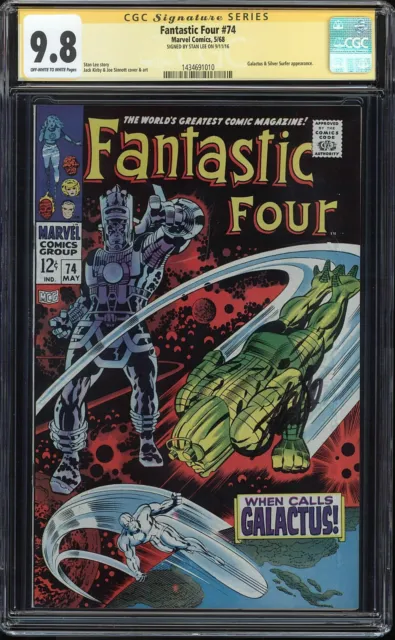 Fantastic Four #74 Cgc 9.8 Oww Ss Stan Lee Signed Highest Graded Cgc #1434691010