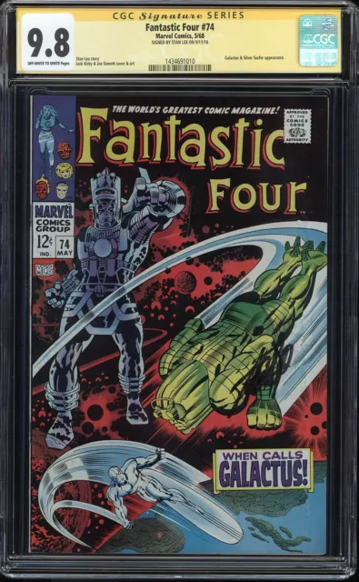 Fantastic Four #74 Cgc 9.8 Oww Ss Stan Lee Signed Highest Graded Cgc #1434691010