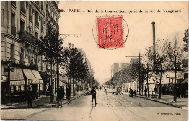 CPA PARIS (15e) Rue de la Convention. prise de la rue de Vaugirard (536882)