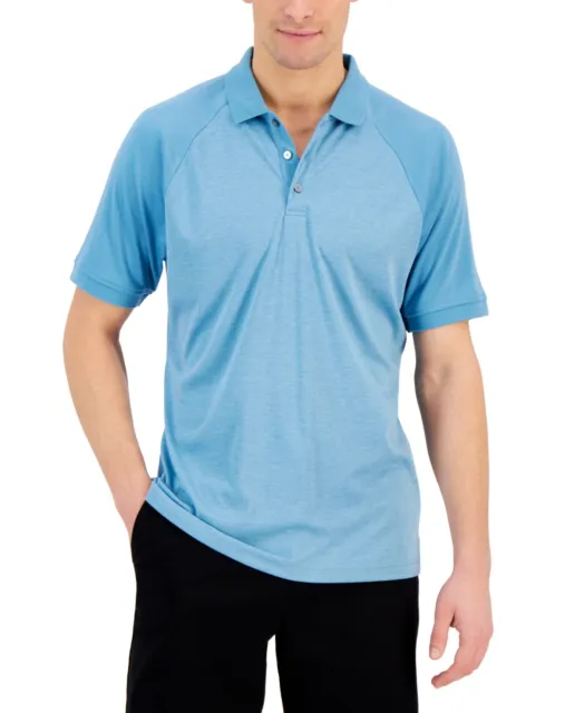 Alfani Mens Alfatech Polo Shirt  Blue 2XL