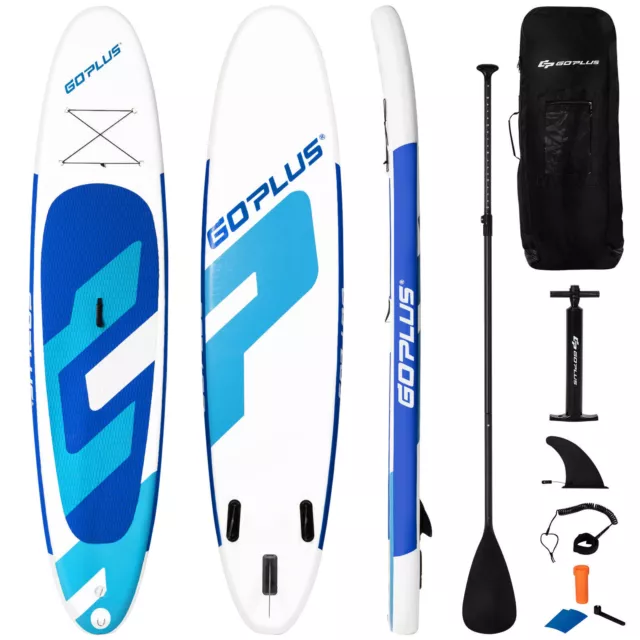 COSTWAY GOPLUS 10FT Inflatable Stand Up Paddle Board (W/ Backpack Leash ...