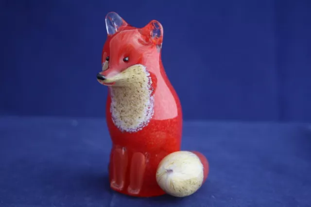 Langham Glass Hand-Made Crystal Small Fox Sitting - Brand New / Boxed