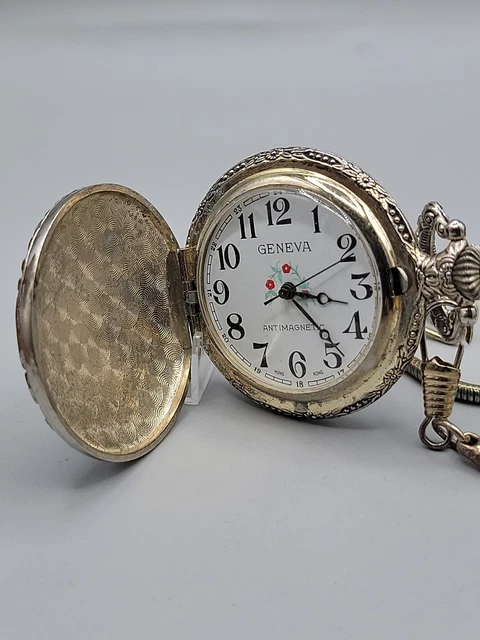 ANTIQUE POCKET WATCH Geneva Antimagnetic Locomotive Train Case INV 1685 28.75 PicClick