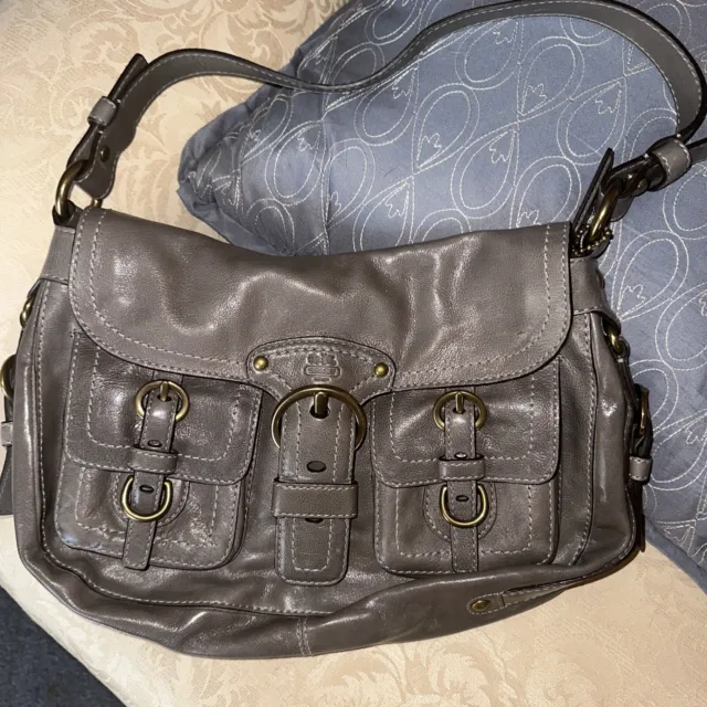 Coach Legacy Leather Shoulder Bag Gray 12654 Vintage NWT $498