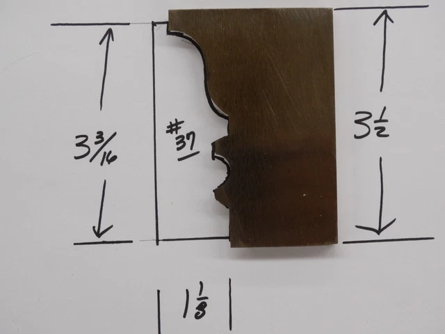 Shaper / Molder Custom Corrugated Back / CB Knives For 1 1/8" x 3 3/16" Casing