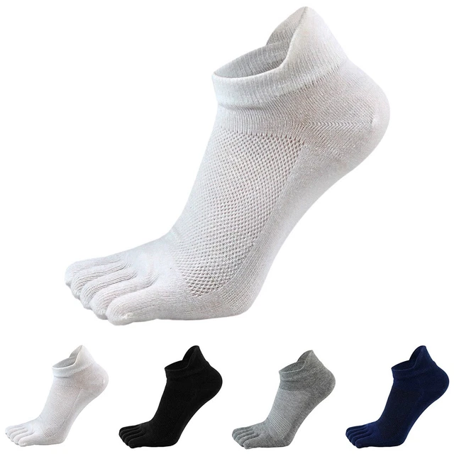 Séparée Orteil Chaussettes Noir Confortable et Respirant Gris Hommes