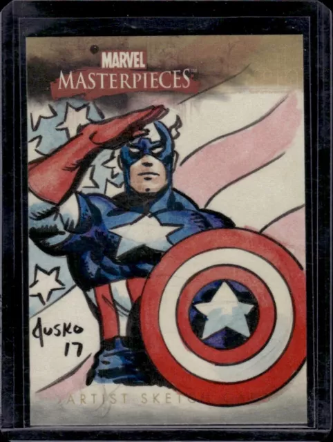 2008 UD Marvel Masterpieces Captain America SKETCH CARD #1/1 Joe Jusko
