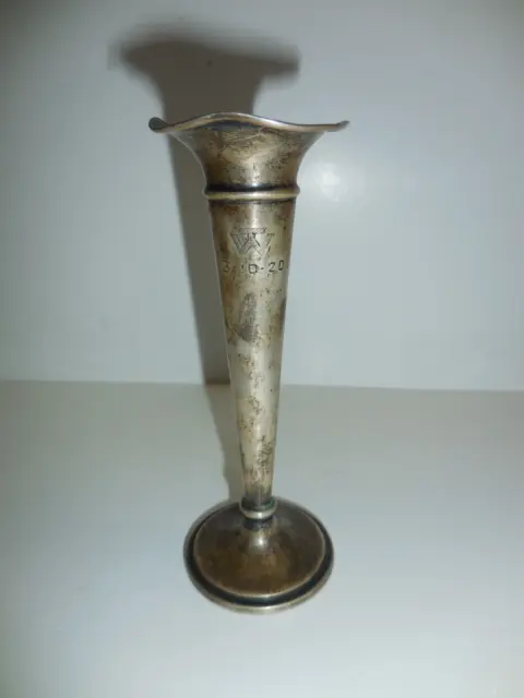 1920 Antique Sterling Bud Trumpet Vase William Nost Co. New York
