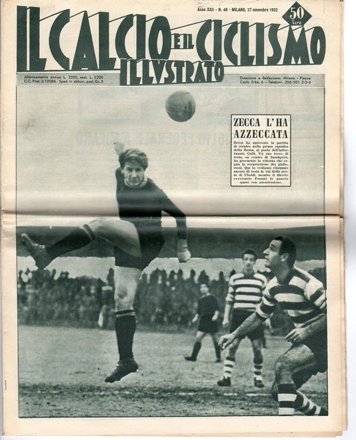 Il Calcio E Il Ciclismo Illustrato – Année XXIII – N°24 – 11 Juin 1953 – Italie