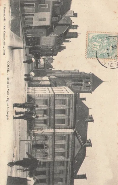 58 COSNE - City Hall - Church of St-Jacques 71587