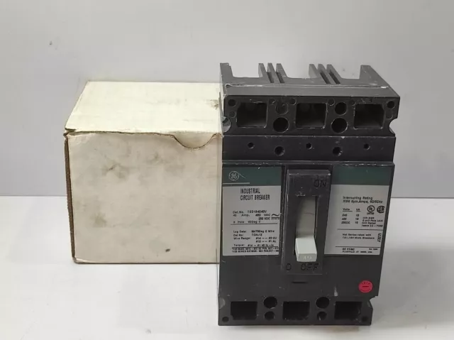 GE TED134040V Industriale Circuito Interruttore 40Amp 480VAC 260VDC 3Pole 40°C