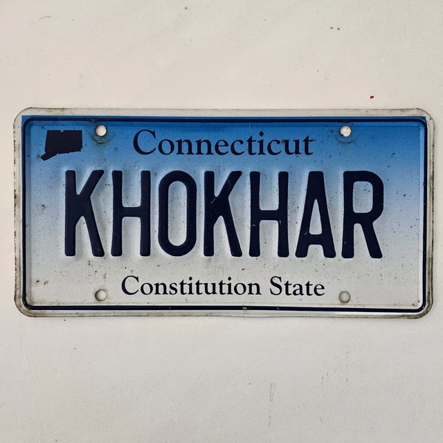 CONNECTICUT VANITY LICENSE Plate 🔥Free Shipping🔥 Khokhar Personalized