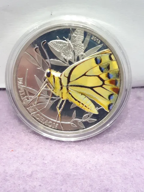 Palau ~ 2013 ~ Butterfly ~ $2 ~ Silver ~ Proof ~ In Capsule