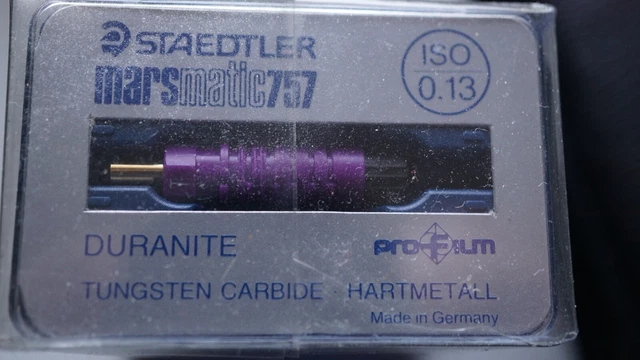 Original STAEDTLER Zeichenkegel 0,13 mmHartmetall mit vergoldeter Spitze NEU/OVP