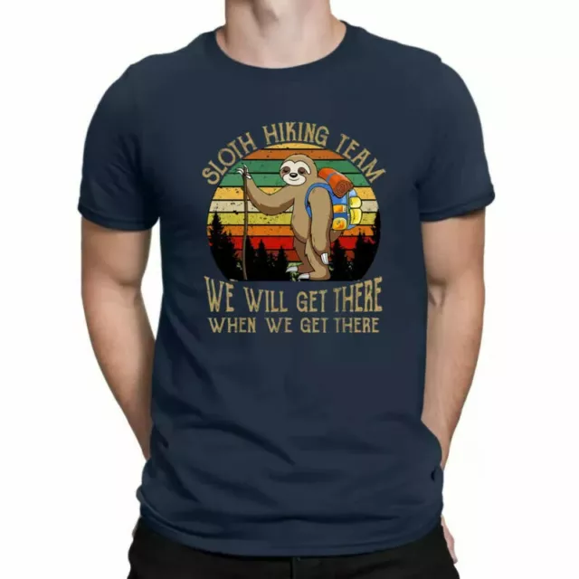 Sloth Hiking Team We Will Get There Funny Sloth Lover T-Shirt, Size S-5XL