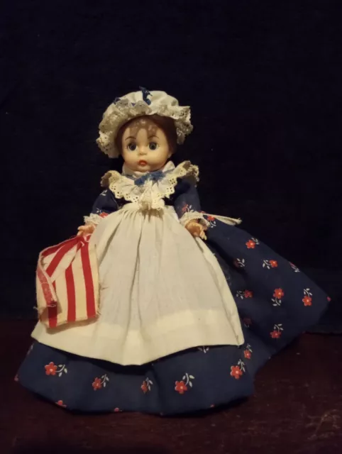 Madame Alexander Betsy Ross 8" Doll Americana  1965 Vintage No Box
