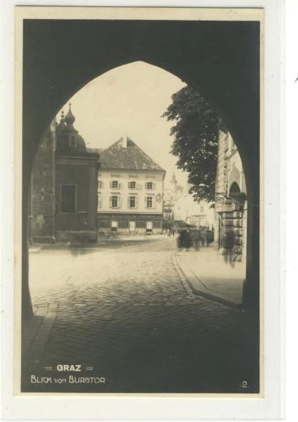 AK Graz, Blick vom Burgtor, Möbel-Geschäft, 1926