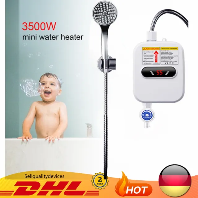 Mini Tankless Instant Elektro Warmwasser Durchlauferhitzer 3.5KW für Bad Dusche