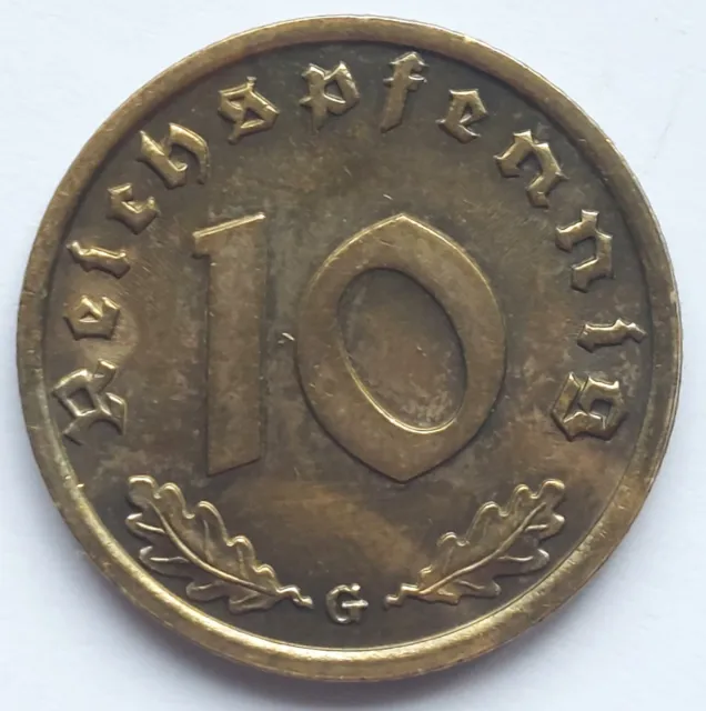 3. Reich, 10 Pfennig 1938 G, J. 364