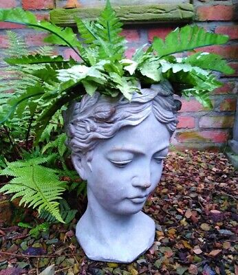 AJA Pflanzkopf Buste Tête de Femme Pflanzbüste Décoration Jardin Figurine 