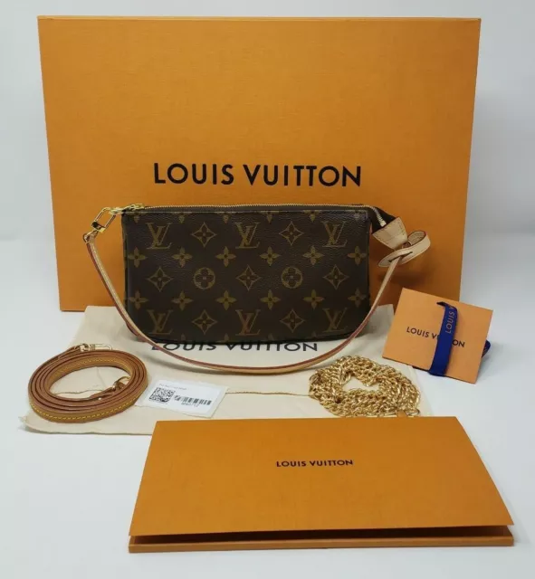 NWT Authentic Louis Vuitton Pochette, M51980, Never Used Vintage w Original  Box