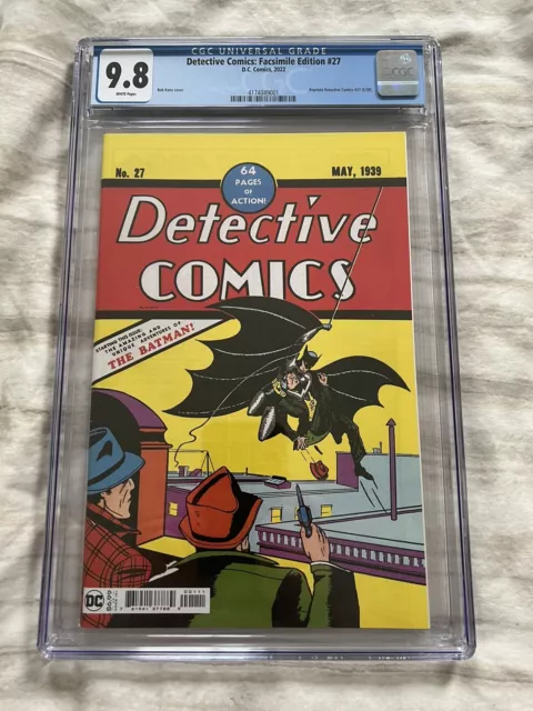 Detective Comics #27  Facsimile Edition 1939 1st Batman DC 2022 CGC Graded 9.8