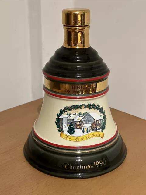 Wade Porcelain Bells Old Scotch Whisky Christmas 1990 Bell Decanter Empty