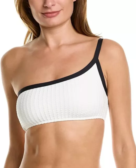 L*Space Axel Bikini Top Black & Cream Size Medium NWT