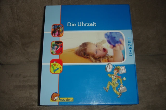 * DIE UHRZEIT * großes Lernset Uhrzeit Lern Spiel Uhr lernen NEU OVP Prescolaris