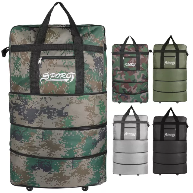 34" Expandable Rolling Duffle Bag w/ Wheels Waterproof Luggage Suitcase Carry on