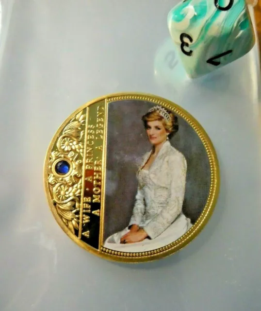 Diana Princess Metal Coin Card Dpc Carte Medal Piece Gold Souvenir Mint