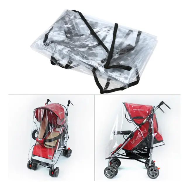 Baby Stroller Rain Cover Universal Pushchair Buggy Pram Clear Protect Windproof