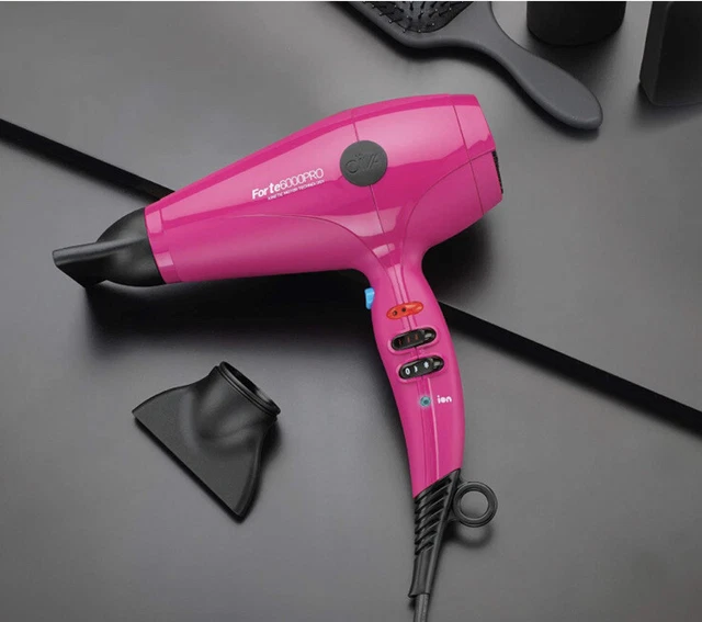Secadora profesional Diva Pro Styling Forte 6000 Pro (rosa) - secador de pelo profesional 2400 W.
