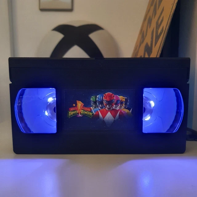 MIGHTY MORPHIN POWER Rangers VHS Tape Lamp Xmas Gift Present Retro