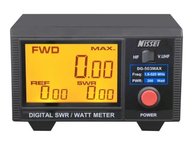 Nissei DG-503MAX   ROSMETRO/WATTMETRO DIGITALE 1.6-60 MHz / 125-525 MHz 800022
