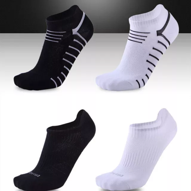 4 Pairs Mens Ankle Quarter Athletic Casual Sport Solid Cotton Low Cut Socks 7-11