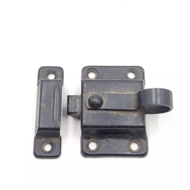 Vintage Black Steel Window Sash Lock with Catch Keeper  Salvage Reclaimed