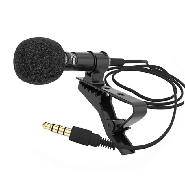 Clip-On Risvolto Lavalier Mic Microfono 3.5mm per per Cellulare PC Recording