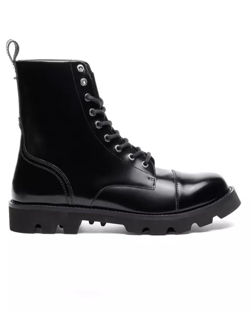 Diesel - Mens Black Leather Lace Up Combat Boots - D-KONBA MB