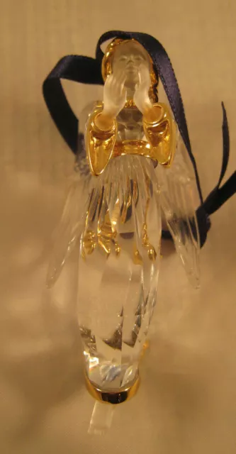 Swarovski Faceted Crystal Annual Ed. "Holiday Angel" w/gold-Tone Accent 2000 MIB